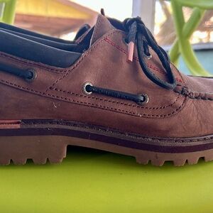 Sperry Men's Brown and Black Boat Shoes 8.5